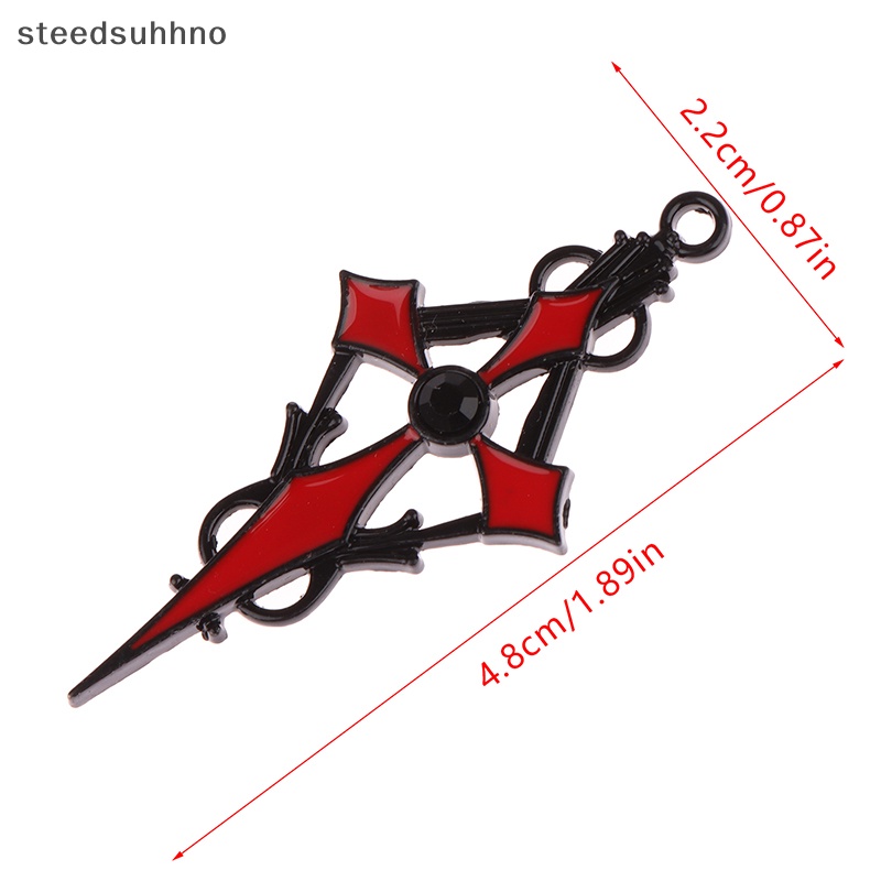 Steedsu Set 4 Mặt Dây Chuyền Hợp Kim Hình Thánh Giá Phù Thủy gothic diy hhno