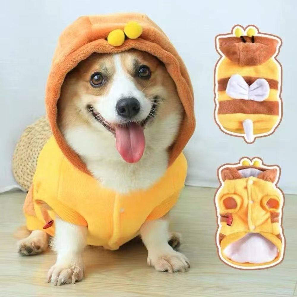 Áo Thu Đông Dày Dặn Ấm Áp Họa Tiết Chó corgi Dễ Thương Cho Thú Cưng