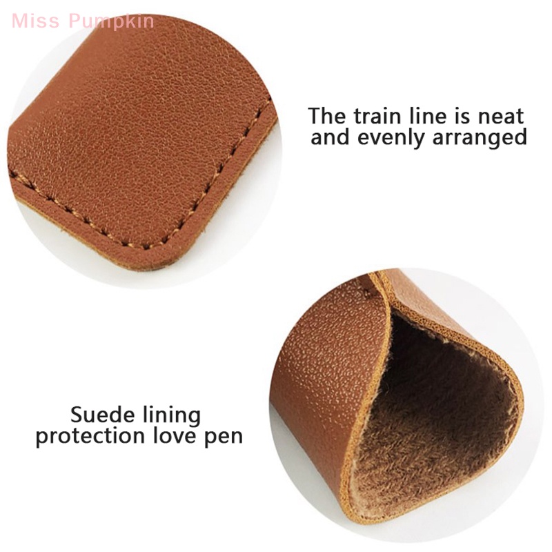 Túi Đựng Bút Bằng Da pu Màu Trơn Chống Mài Mòn Bảo Vệ Cho Bút Ký Tên Nhỏ