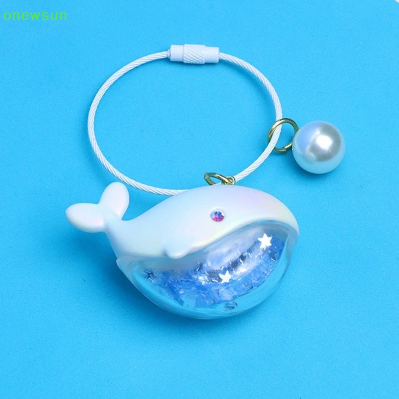 Onewsun Móc Khóa Hình Cá Voi Xanh Bằng Nhựa resin Nhỏ Xinh Trang Trí Túi Xách / Điện Thoại Di Động Dễ Thương Mới
