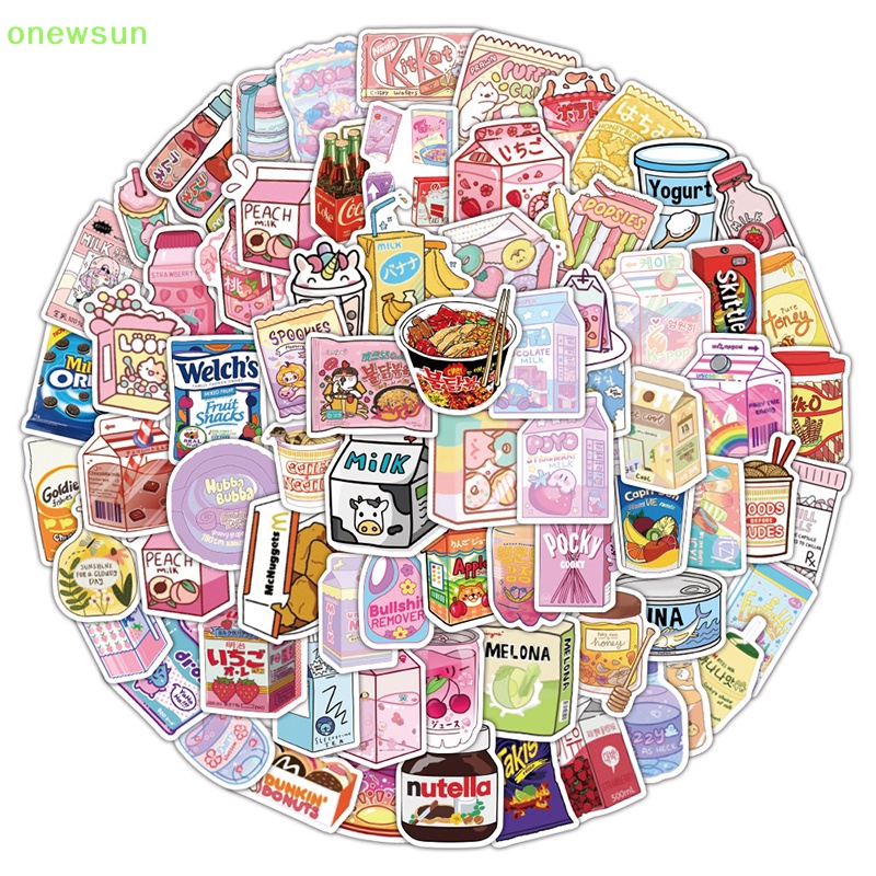 Set 100 sticker Chống Thấm Nước Họa Tiết Hoạt Hình graffiti Dùng Để Trang Trí Vali / Ván Trượt / laptop / Ván Trượt Mới