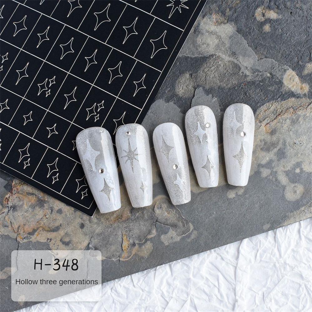 ✧Ready Stcok Nail Art Hollow Inkjet Nail Sticker Bướm Ngôi Sao Năm Cánh Biệt Thự Ngôi Sao   Yêu Ngọn Lửa Phụ Trợ Nhãn Dán Trang Trí Móng Tay Dụng Cụ Làm Móng Tay Cho Tiệm Nail CAO H