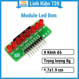 Module mạch led đơn 8 kênh màu đỏ