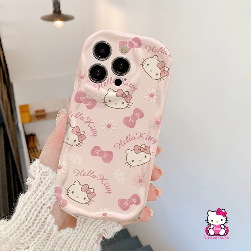 Hoạt Hình Ốp Điện Thoại Viền Cong Hình hello kitty 3d Cho iphone 11 14 12 13 pro max 7plus 8 6s 7 6 plus xr x xs max se 2020