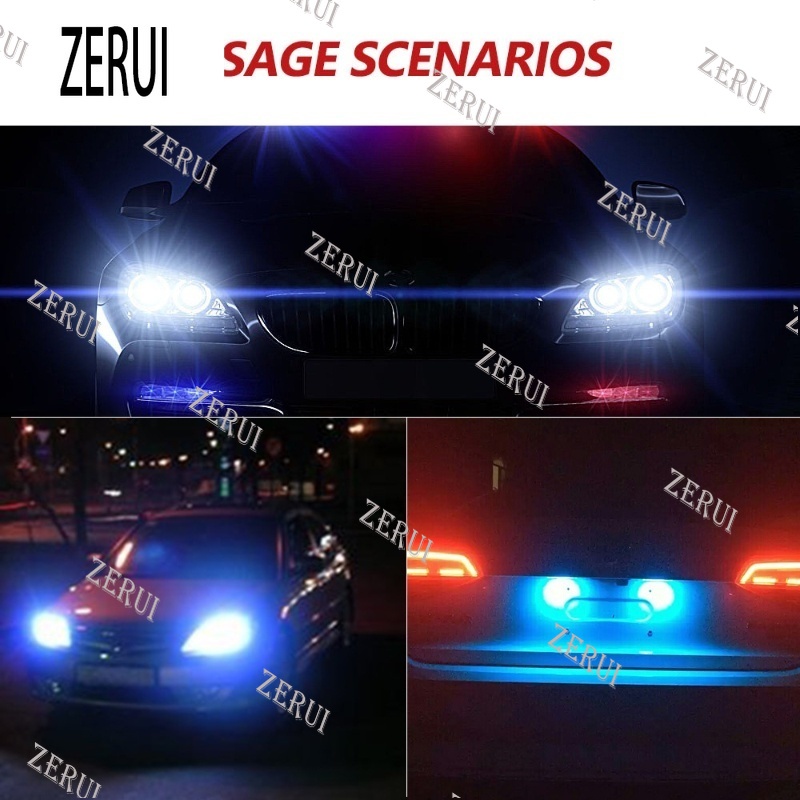 Zr Đèn led 6 Bóng 12v smd rgb Kèm Điều Khiển Từ Xa Dành Cho Ô Tô Xe Máy t10 5050 smd rgb
