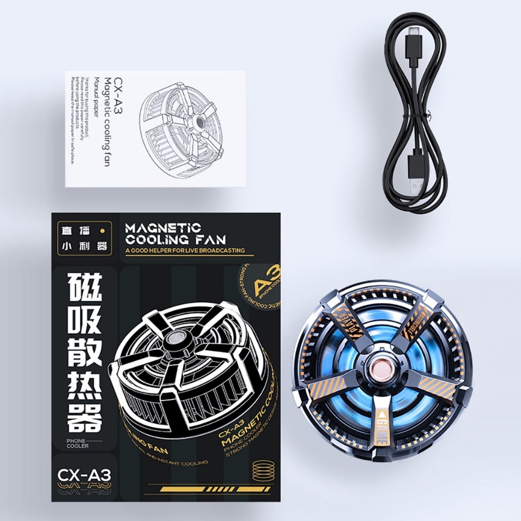 Quạt Tản Nhiệt Điện Thoại Sò Lạnh MEMO CXA3  - LED Gaming/ Nam Châm Siêu Mạnh