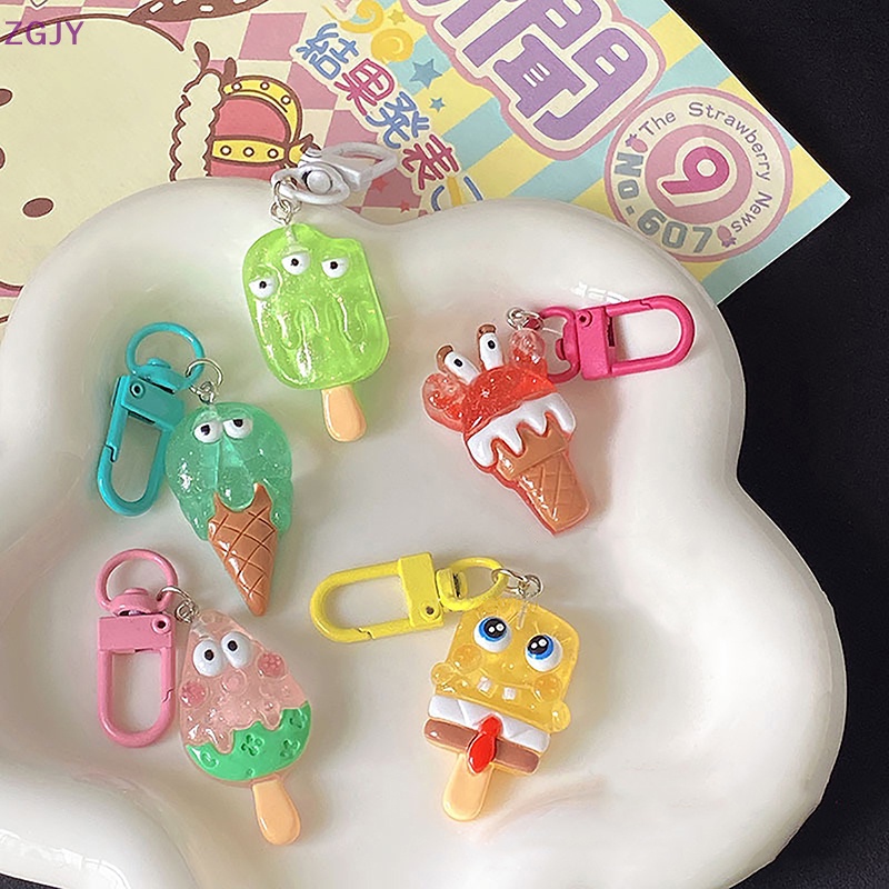 Terok Móc Chìa Khóa Hình Bọt Biển Hoạt Hình spongebob Dễ Thương Cho Học Sinh Mới