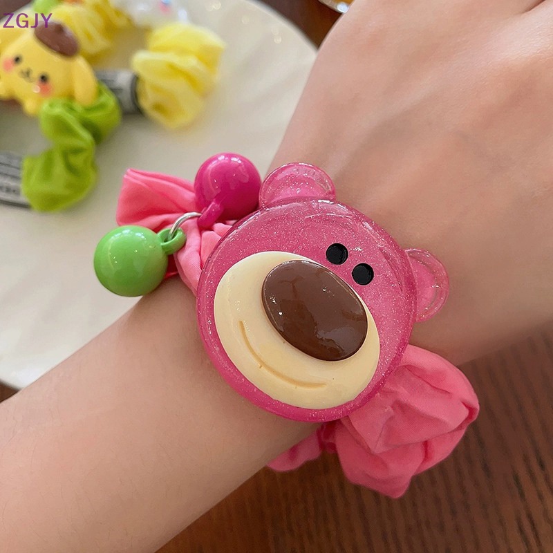 Terok Dây Buộc Tóc Cuộn Tròn Mềm Mại Hình Hoa Hồng my melody kuromi Dễ Thương Làm Quà Tặng Cho Bé Gái Mới