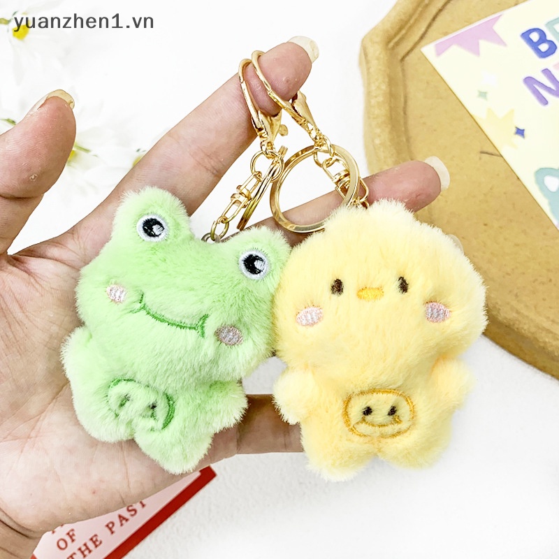 Móc Khóa Hình Gấu Trúc / Thỏ / Ếch Nhồi Bông Dễ Thương vn