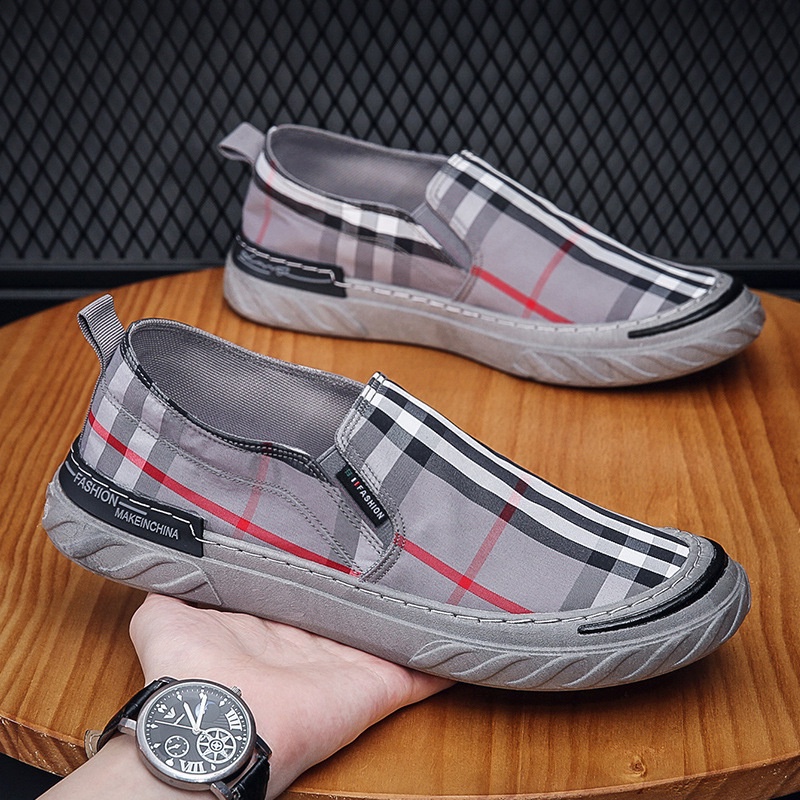Giày Lười Chất Liệu canvas Thoáng Khí Phong Cách Hàn Quốc Thời Trang Mùa Hè Cho Nam Giới 122
