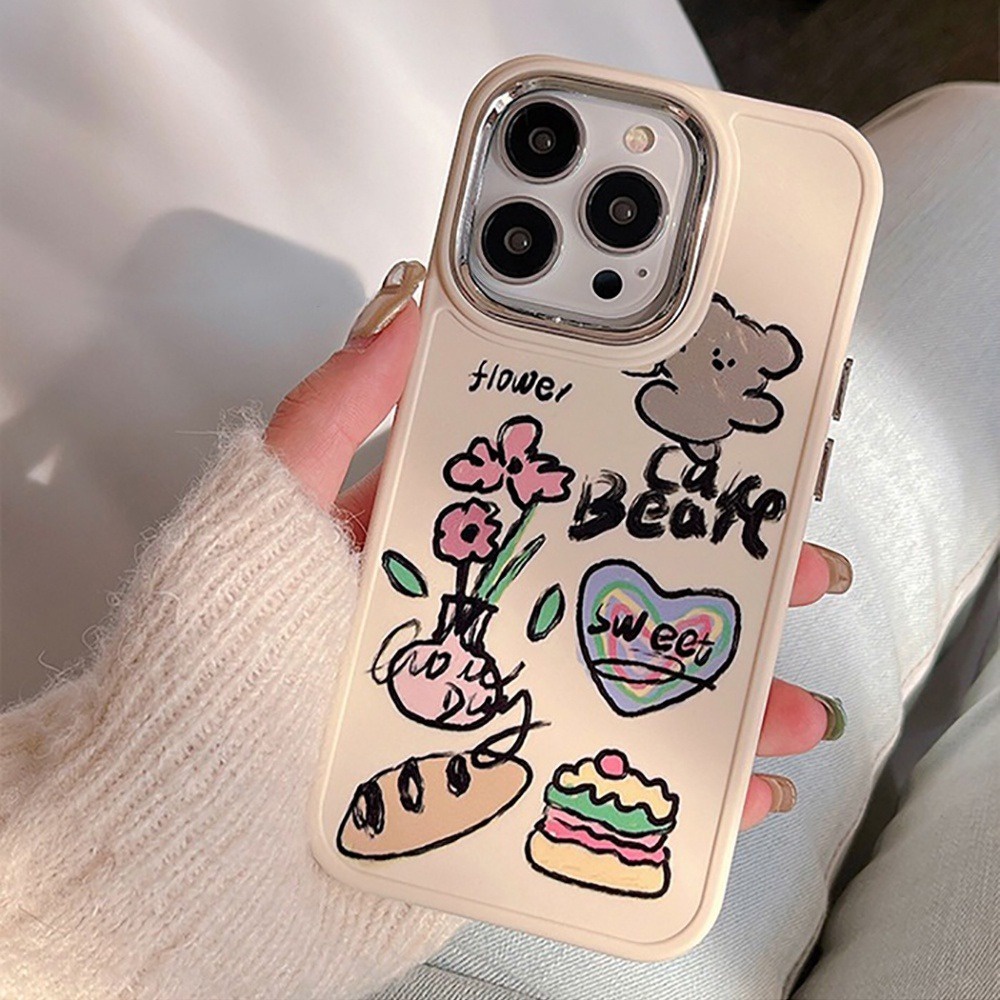 Ốp Điện Thoại Tpu Mềm Họa Tiết Gấu Hoạt Hình Cho IPhone 14 Pro Max 11 12 13 Pro Max