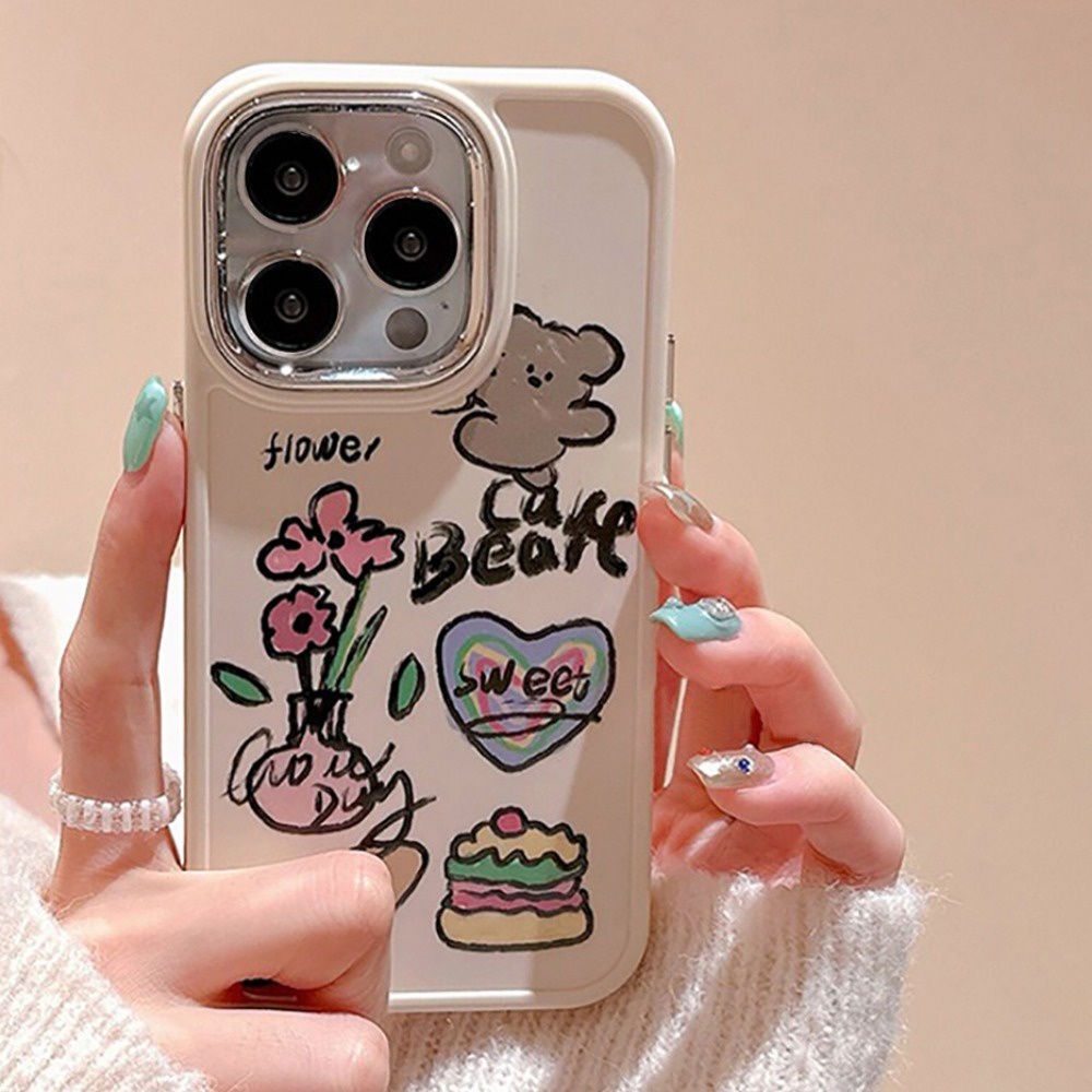 Ốp Điện Thoại Tpu Mềm Họa Tiết Gấu Hoạt Hình Cho IPhone 14 Pro Max 11 12 13 Pro Max