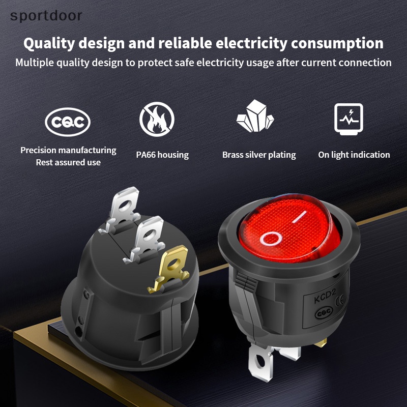 Công Tắc Nguồn Hình Tròn 6a 250v 20mm 2 / 3 feet 2 / 3 Chất Lượng Cao Chống Thấm Nước Cho Tàu Thuyền
