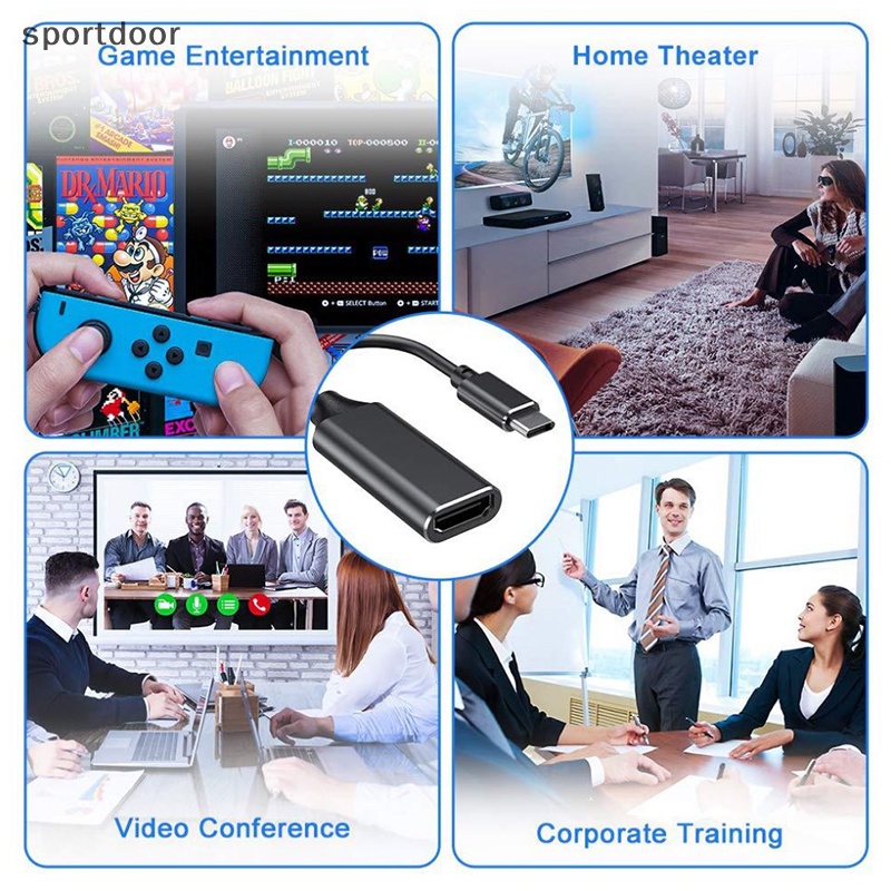 Cáp Chuyển Đổi type c Sang hdmi ultra hd 4k usb 3.1 hdtv Cho macbook chromebook samsung s8 s9