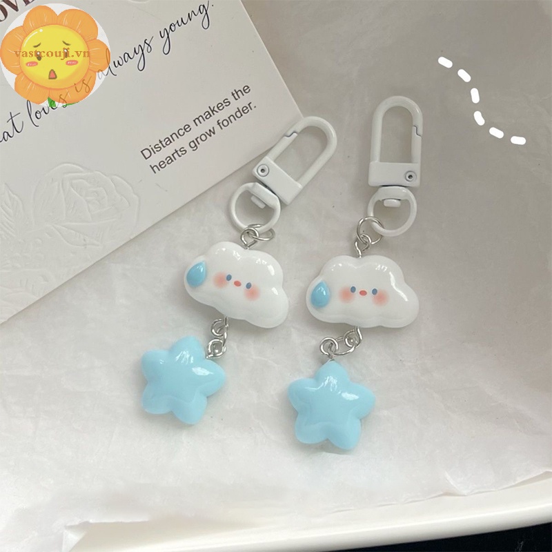 Vastji 1 Móc Khóa Hình Đám Mây / Ngôi Sao Dễ Thương Xinh Xắn vn