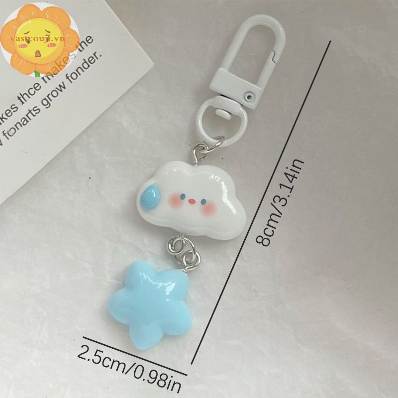 Vastji 1 Móc Khóa Hình Đám Mây / Ngôi Sao Dễ Thương Xinh Xắn vn