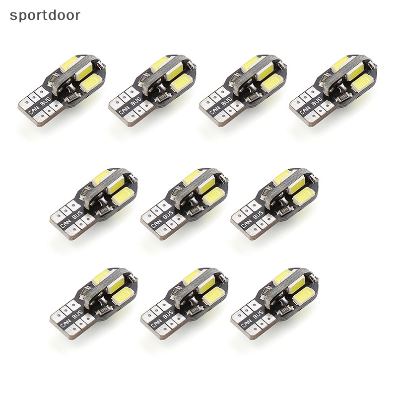 Set 10 Bóng Đèn led canbus 5730 8smd 12v 6000k w5w t10 Chuyên Dụng Cho Xe Hơi