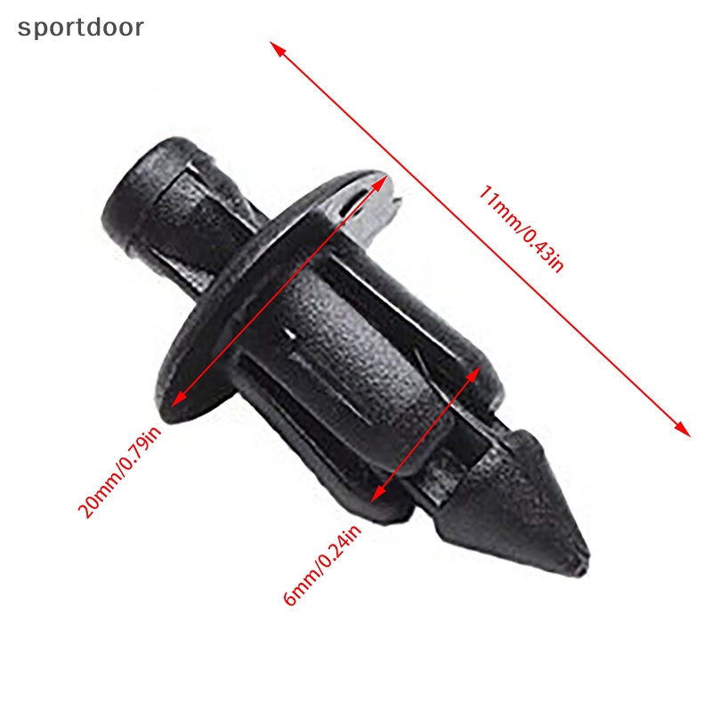 Bộ 20 Kẹp Đinh Tán 6mm Bằng Nhựa Chuyên Dụng Cho Xe Mô Tô