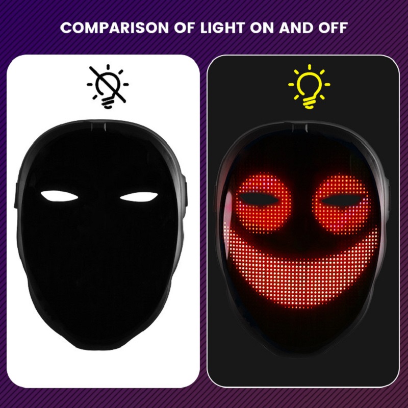 Mặt Nạ Hóa Trang halloween Tích Hợp Đèn led Độc Đáo