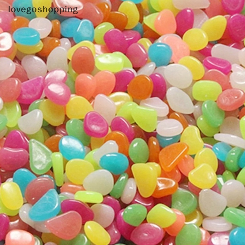 Túi 100 Viên Đá Dạ Quang Nhiều Màu Trang Trí Hồ Cá Sân Vườn vn