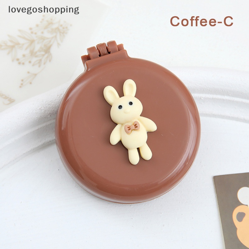 Lược Chải Tóc Mát Xa Nhỏ Gọn Có Gương Hình Gấu / Thỏ Đáng Yêu Có Thể Gập Lại Cho Bé Gái vn