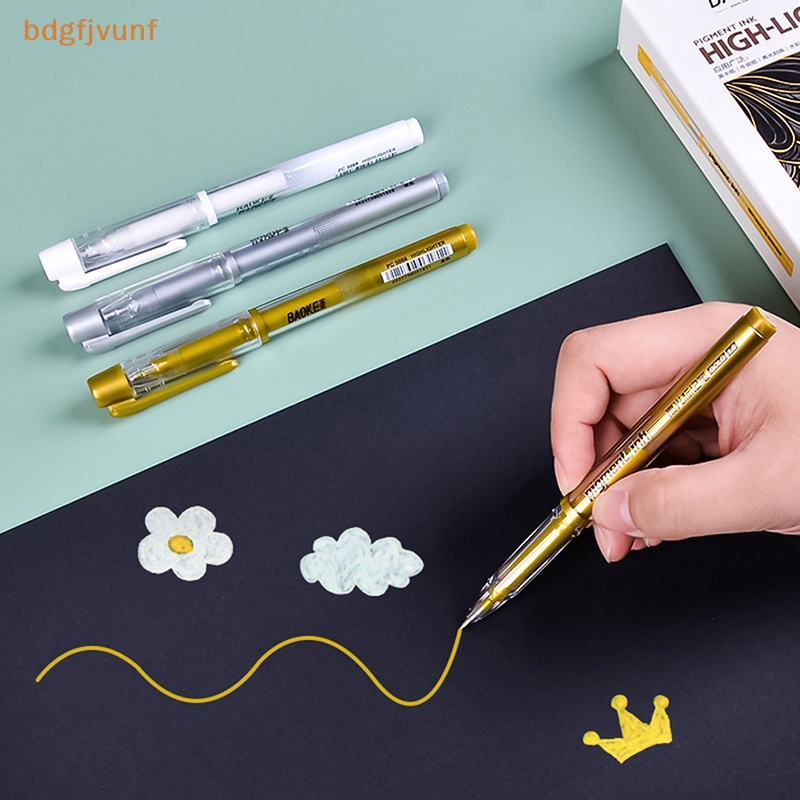 Bdgf Bút Đánh Dấu Kim Loại Chống Thấm Nước Màu Trắng Vàng Bạc 1.0mm diy vn
