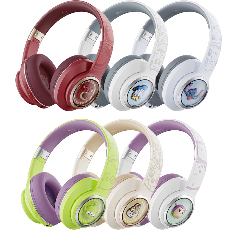 Disney Tai Nghe bluetooth 5.3 Không Dây d30 Chống Ồn Hình stitch Gấu Ngoài Hành Tinh chip Buzz Lightyear donald Có Thể Gập Lại