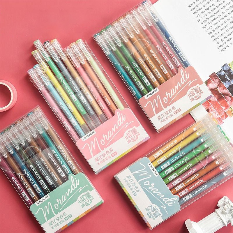Set 9 Bút Bi Ngòi 0.5mm Nhiều Màu Sắc