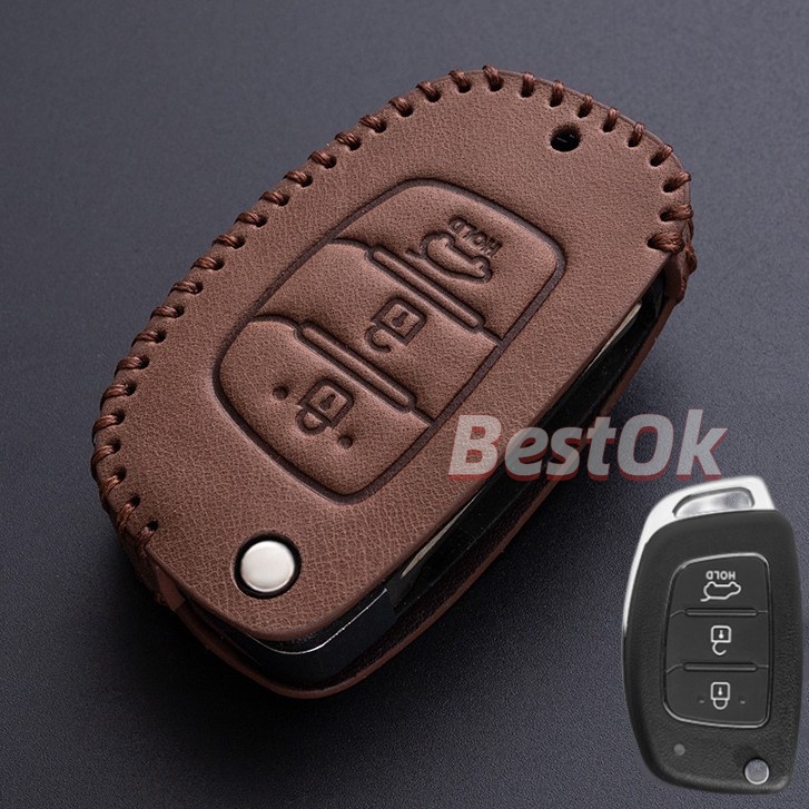 Vỏ Da Bảo Vệ Chìa Khóa Xe Hơi Hyundai matrix getz accent Elantra atos i10 i20 i30 HB20 IX25 IX35 IX45 starex Ioniq Elantra