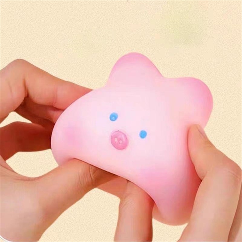 Đồ Chơi Bóp Mềm Hình Chú Heo / Thỏ / Hoa Anh Đào Dễ Thương Dùng Làm Quà Tặng Cho Bạn Gái