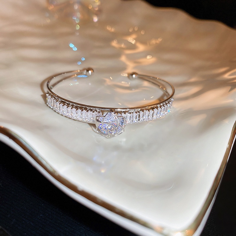 Thời Trang Vòng Tay Hở Đính Đá zircon Hình Nơ Xinh Xắn
