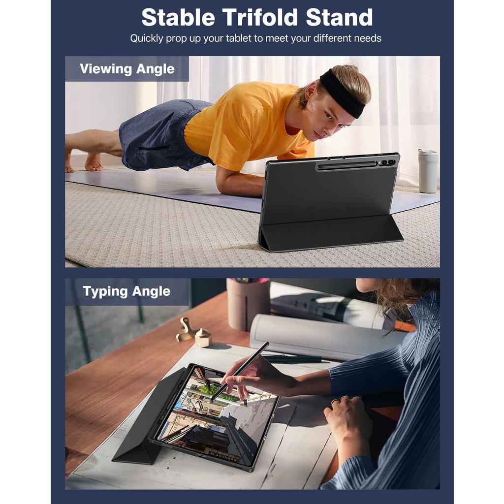 Bao Da Máy Tính Bảng Có Ngăn Đựng Bút Tự Động Thức / Ngủ Cho samsung galaxy tab s9 ultra 2023 sm-P910B / sm-P916B