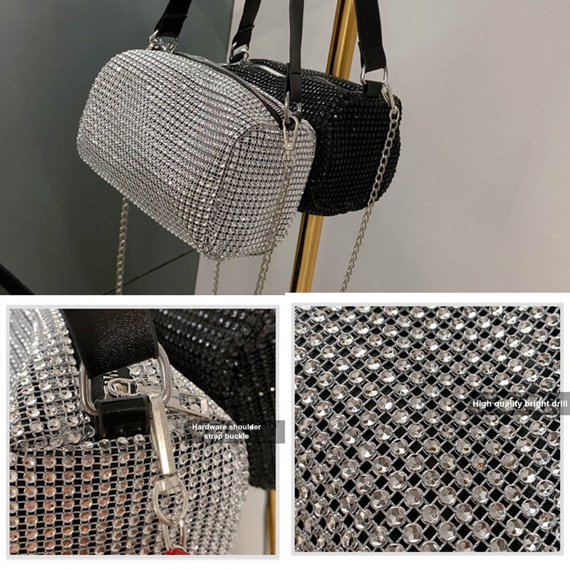 Sang Trọng Túi Xách Đính Đá Lấp Lánh Dành Cho Nữ