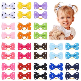 1 dây cột tóc đính nơ ruy băng cho bé gái
