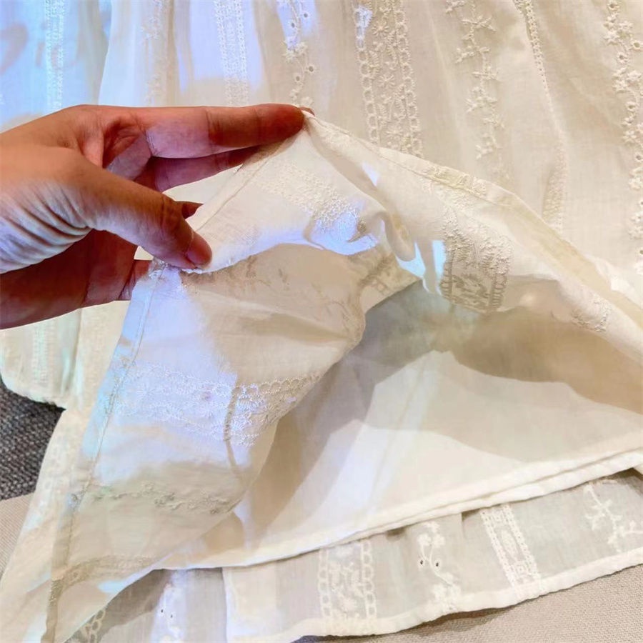 Đầm Công Chúa Tay Dài Phối Ren Dáng Rộng Phong Cách Hàn Quốc Thời Trang Mùa Thu Hàng Mới Dành Cho Bé Gái