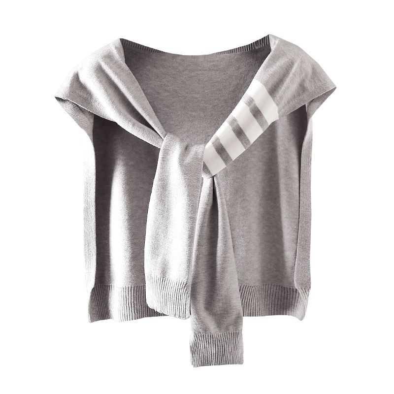 Khăn Choàng Len Dệt Kim Nhỏ Thắt Nút Phong Cách Hàn Quốc Dễ Phối Đồ