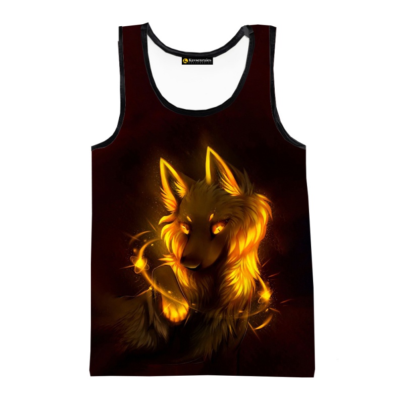 Áo Thun Ba Lỗ In Hình Sói 3d Thời Trang Mùa Hè Dành Cho Nam