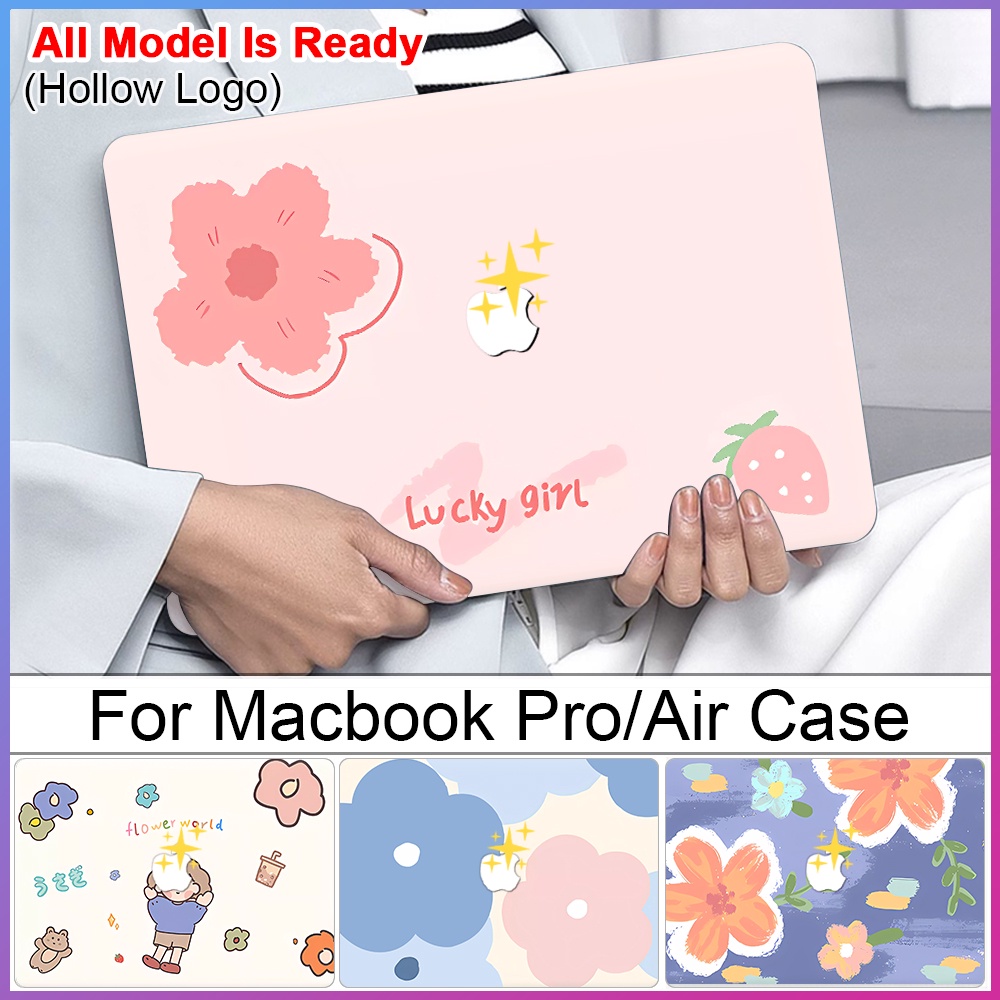 Abstract Flower Print Case With Dust Plug   Keybaord Cover For Macbook M2 Pro Air 13 A2338 A2681 M1 Air A2337 A2179 A1932 2020 2021 Pro 13 14 16 Inch Protective Shell VUK5
