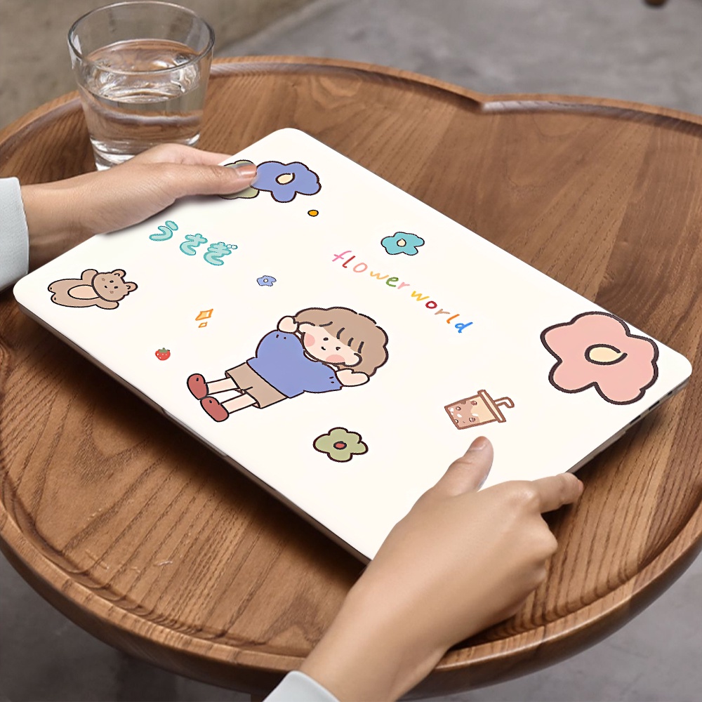 Abstract Flower Print Case With Dust Plug   Keybaord Cover For Macbook M2 Pro Air 13 A2338 A2681 M1 Air A2337 A2179 A1932 2020 2021 Pro 13 14 16 Inch Protective Shell VUK5