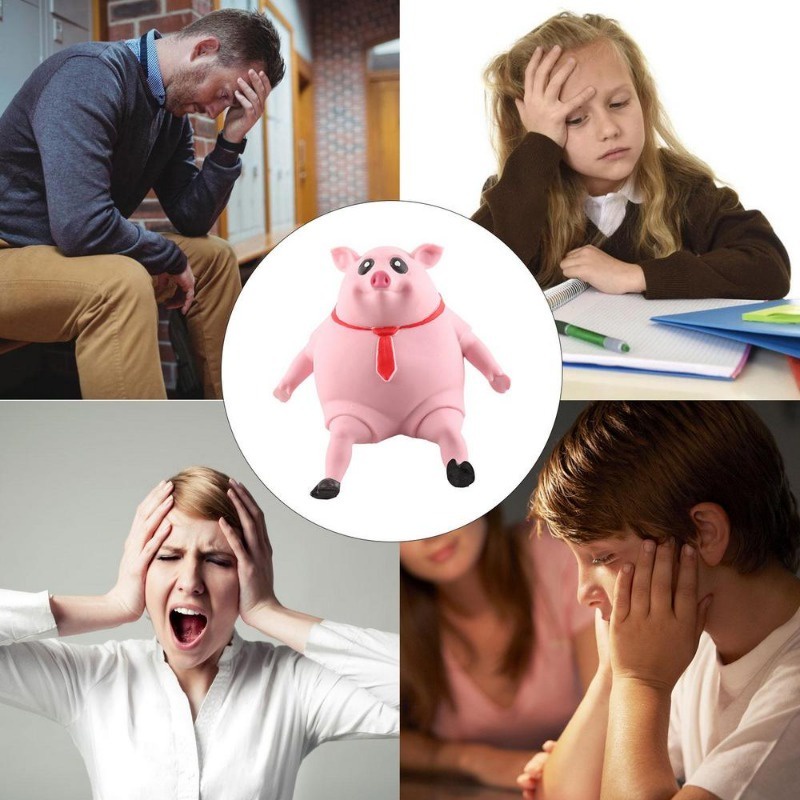 Đồ Chơi Nắn Bóp Đàn Hồi Giảm stress Hình Chú Heo Hoạt Hình