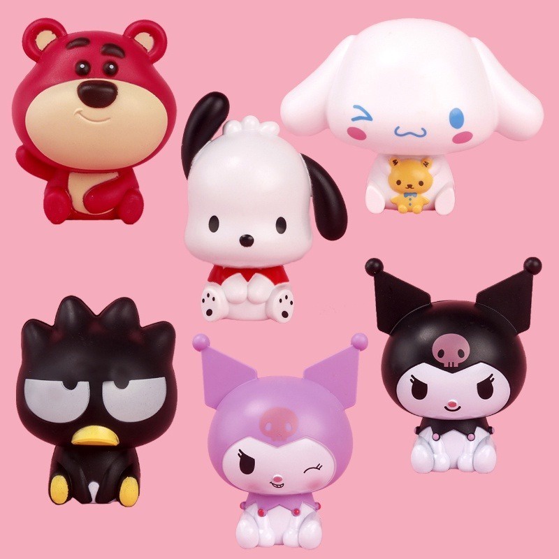 Set 6 Mô Hình Mô Phỏng Nhân Vật Hoạt Hình sanrio pochacco Dễ Thương