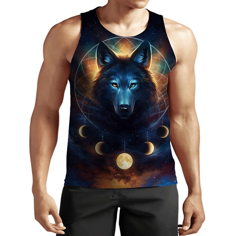 Áo Thun Ba Lỗ unisex In Hình Sói 3d Thời Trang Mùa Hè 2023 Áo Vestllíp vestl