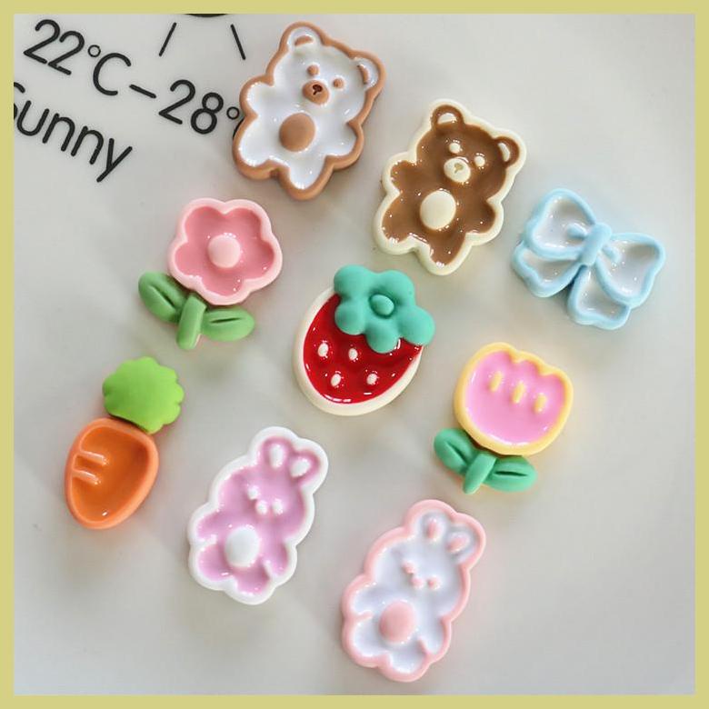 Hoạt Hình Kẹp Tóc Hình Thỏ Dễ Thương Bằng Nhựa resin Thân Thiện Với Môi Trường diy