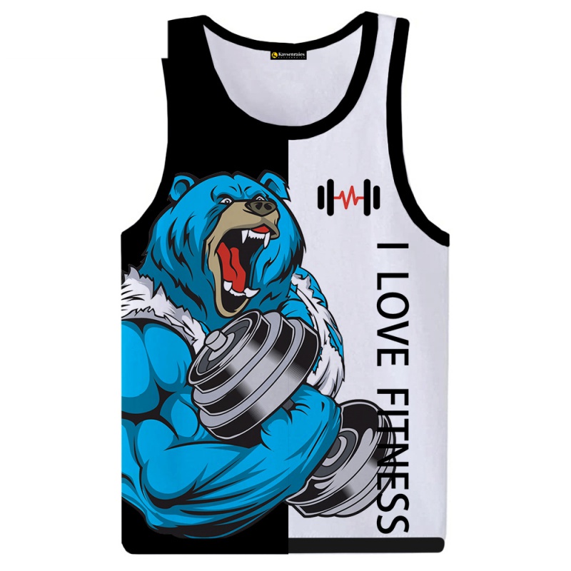 Áo Thun Ba Lỗ In Hình Gấu Nâu Hoạt Hình 3d Phong Cách harajuku Dành Cho Nam