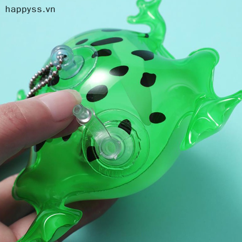 Móc Khóa Bơm Hơi Hình Ếch Xanh Phát Sáng Vui Nhộn vn