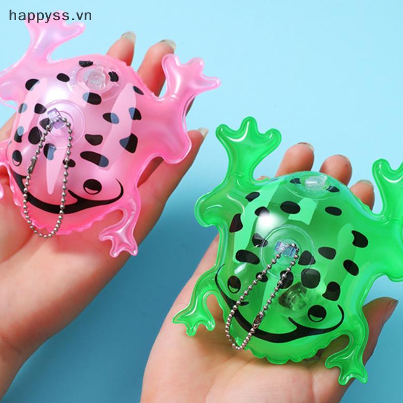 Móc Khóa Bơm Hơi Hình Ếch Xanh Phát Sáng Vui Nhộn vn