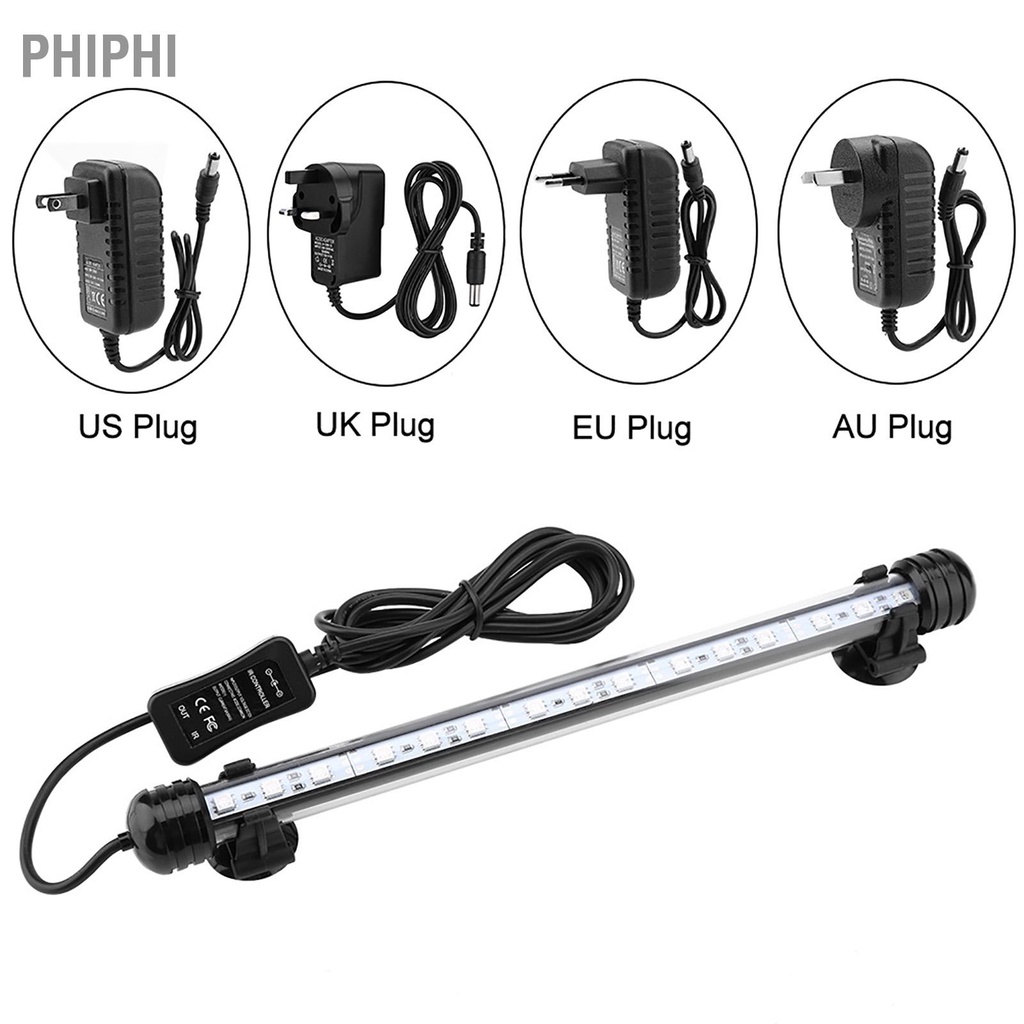 PHIPHI Có hàng sẵn Đèn LED bể cá dày chịu nhiệt Ánh sáng trang trí hồ 110 ~ 240V