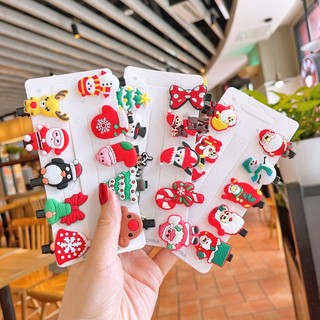 Kẹp tóc phong cách giáng sinh cho bé gái
