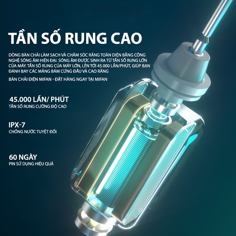 Bàn Chải Điện Sonic X2 Model - Máy đánh răng máy sóng âm công nghệ Đức - Tặng kèm 3 đầu thay thế