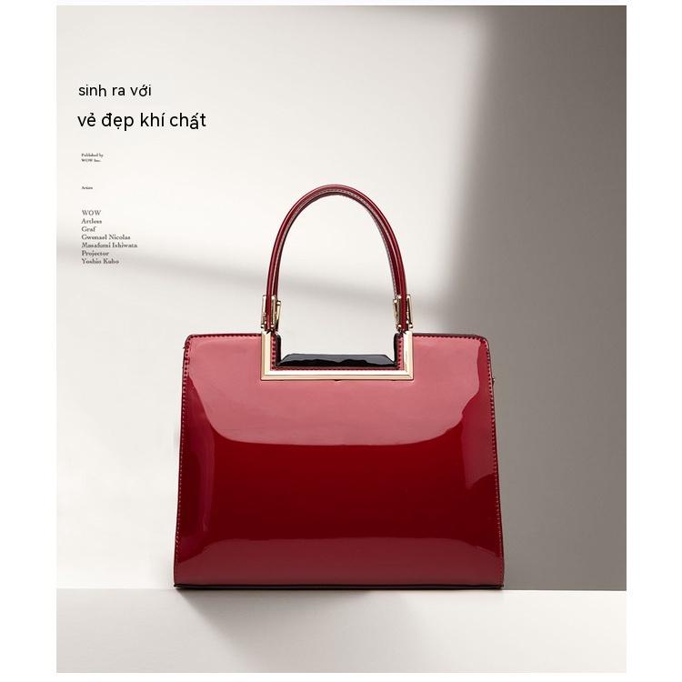 Túi Xách Tay Bằng Da Thời Trang Đơn Giản Dành Cho Phụ Nữ Trung Niên